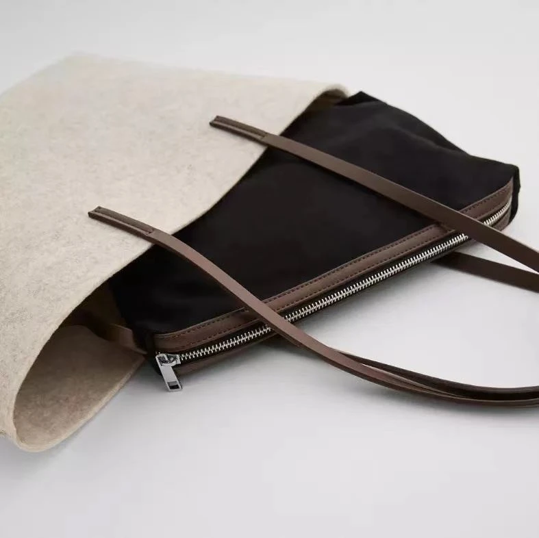 felt shoulder bag